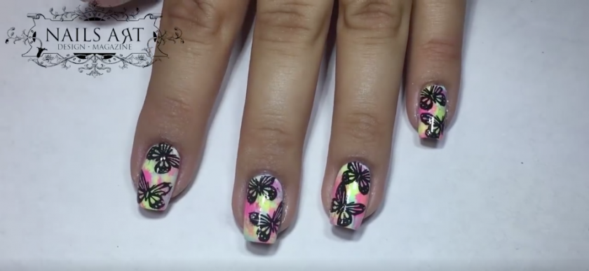Tutorial video Butterfly Nail-art