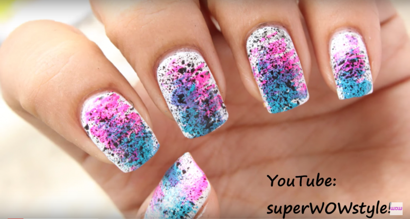 Colorful spotted nail-art