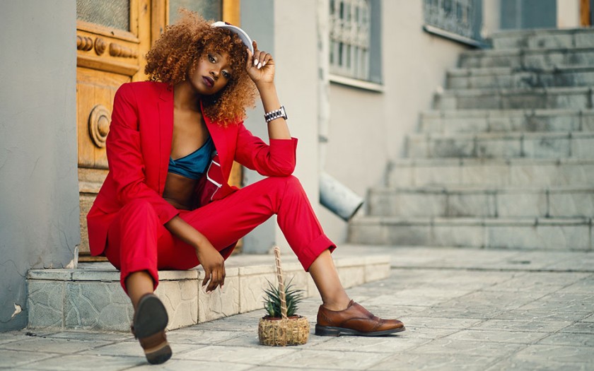 De kleur rood afslanken